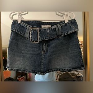 Micro Mini Garage Denim Skirt